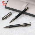 Smooth writing Elegant Fancy hexagon Gun Black Metal Ballpoint Pens With Custom Logo Best Gift For Men